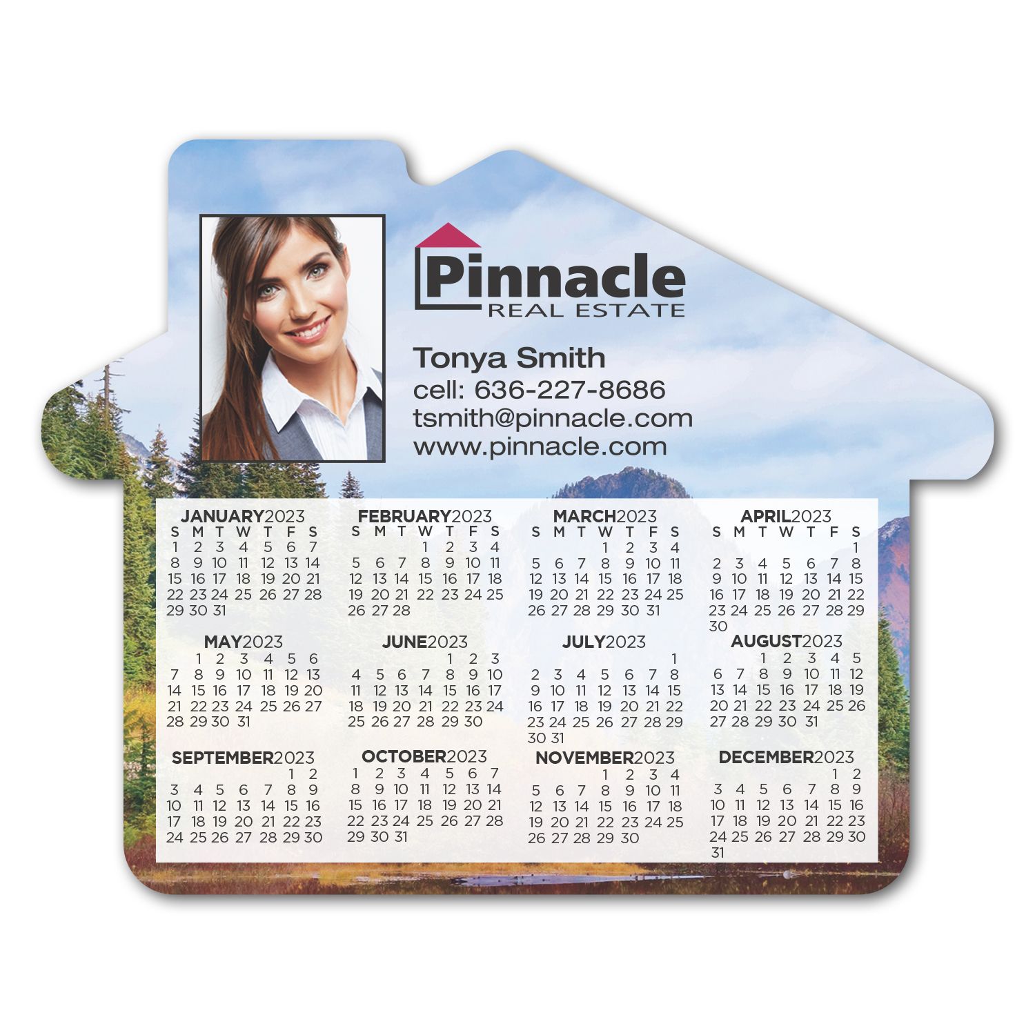 Calendar House Magnet - 12 Months